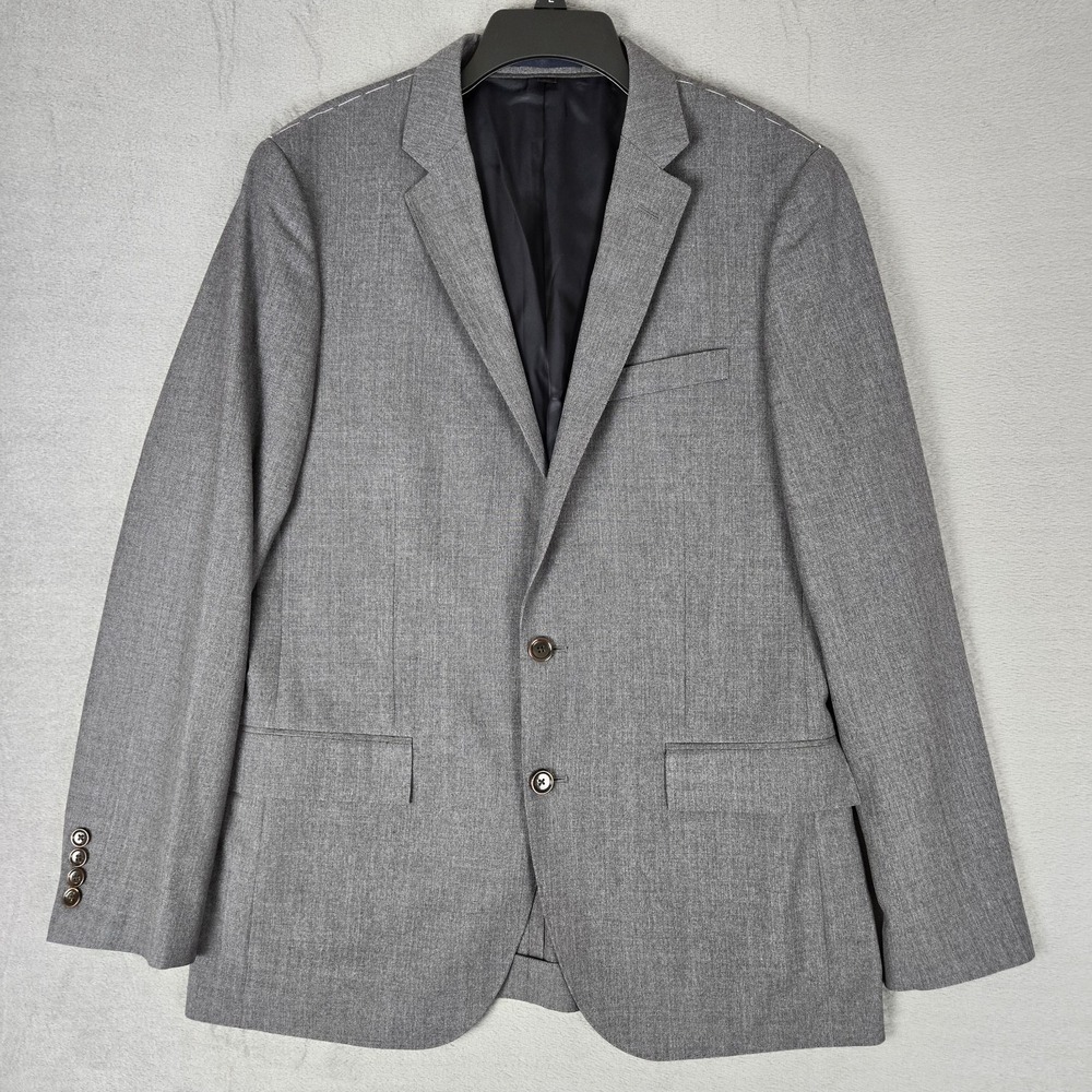 JCrew Ludlow Traveler Suit Jacket Italian Wool 40R Light Charcoal A0536 NWT $450